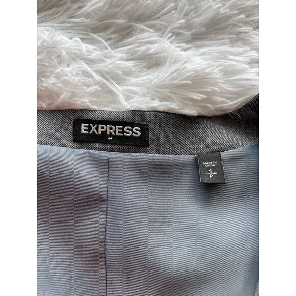 Express Men's Gray Wool Blend Vest & Pant Suit Set Size 32X32 - Picture 8 of 11